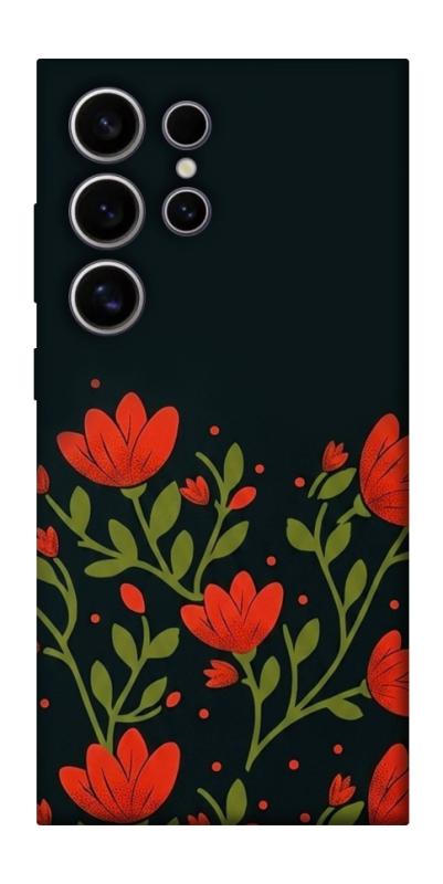 Чехол itsPrint Червоний цвіт для Samsung Galaxy S25 Ultra, love ukraine, купить оптом с доставкой