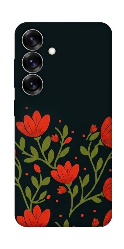 Чехол itsPrint Червоний цвіт для Samsung Galaxy S25, love ukraine, купить оптом с доставкой