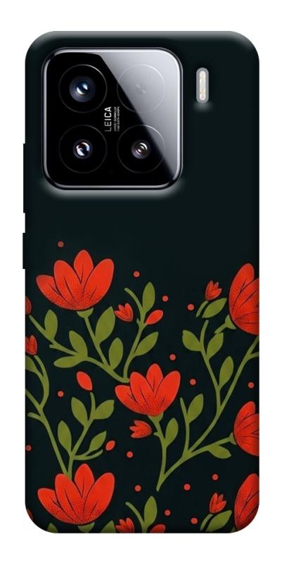 Чехол itsPrint Червоний цвіт для Xiaomi 15, love ukraine, купить оптом с доставкой