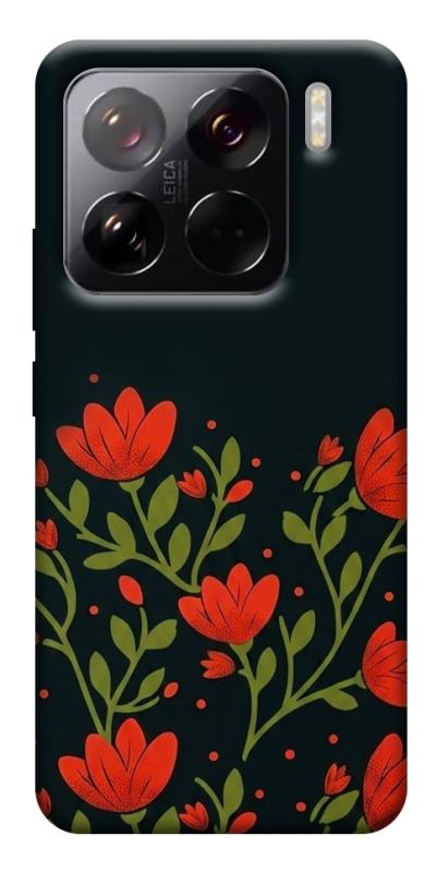 Чохол itsPrint Червоний цвіт для Xiaomi 15 Pro, love ukraine, купити оптом з доставкою
