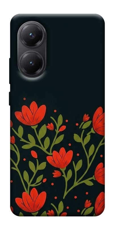 Чохол itsPrint Червоний цвіт для Xiaomi Poco X7 Pro, love ukraine, купити оптом з доставкою