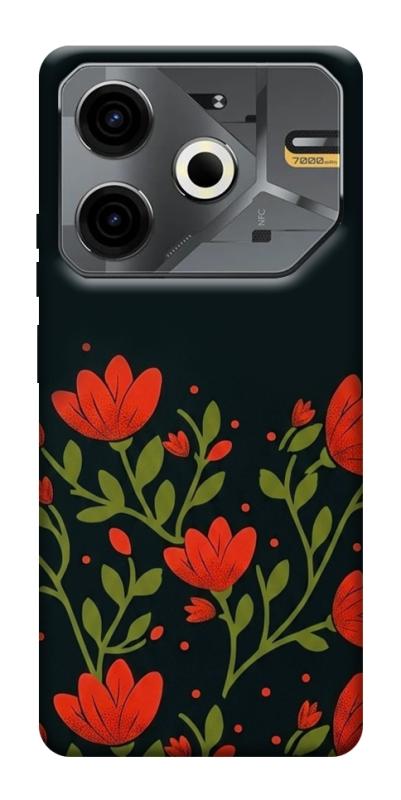 Чехол itsPrint Червоний цвіт для TECNO Pova 6 Neo (LI6), love ukraine, купить оптом с доставкой