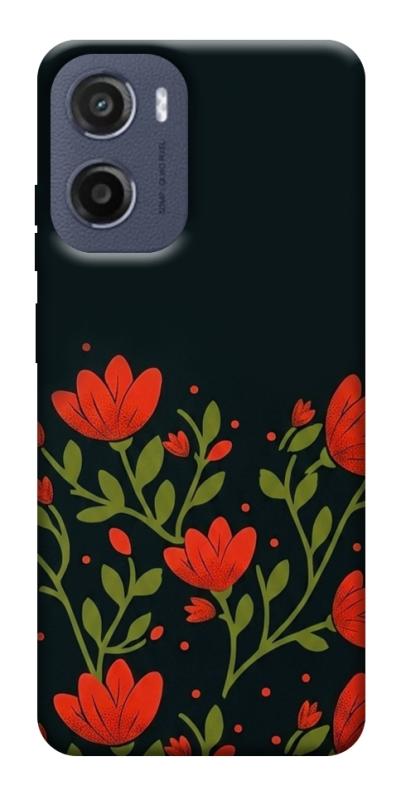 Чехол itsPrint Червоний цвіт для Motorola Moto G05, love ukraine, купить оптом с доставкой