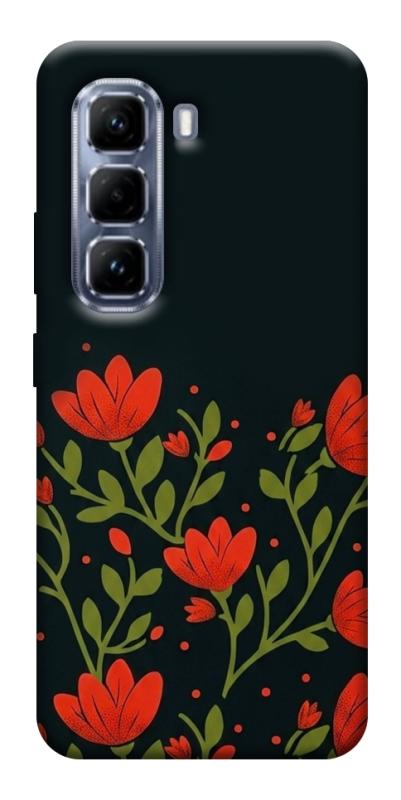 Чехол itsPrint Червоний цвіт для Infinix Hot 50 Pro, love ukraine, купить оптом с доставкой
