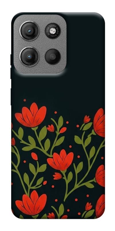 Чехол itsPrint Червоний цвіт для Motorola Moto G15 4G, love ukraine, купить оптом с доставкой
