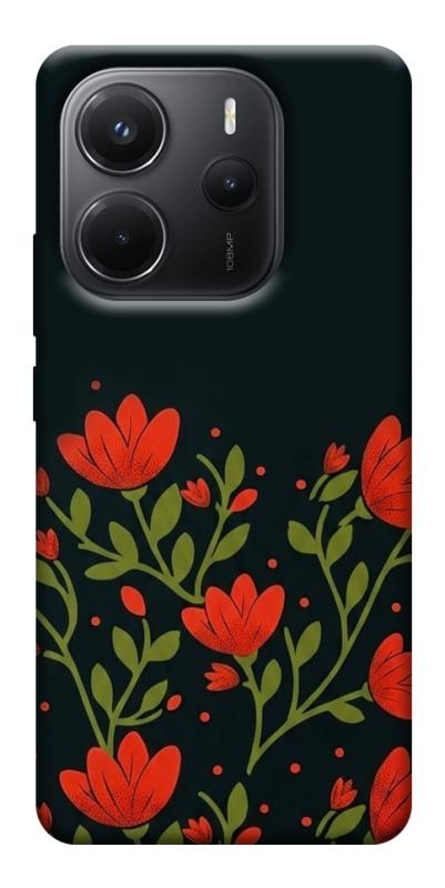 Чехол itsPrint Червоний цвіт для Xiaomi Redmi Note 14 4G (Europe version), love ukraine, купить оптом с доставкой