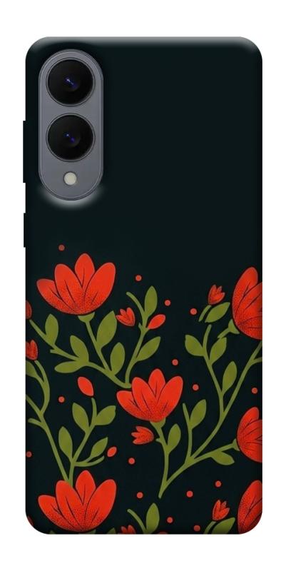 Чохол itsPrint Червоний цвіт для Samsung Galaxy S25 Edge, love ukraine, купити оптом з доставкою