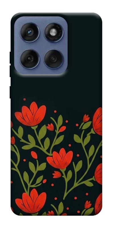 Чехол itsPrint Червоний цвіт для Motorola Edge 60 Fusion, love ukraine, купить оптом с доставкой