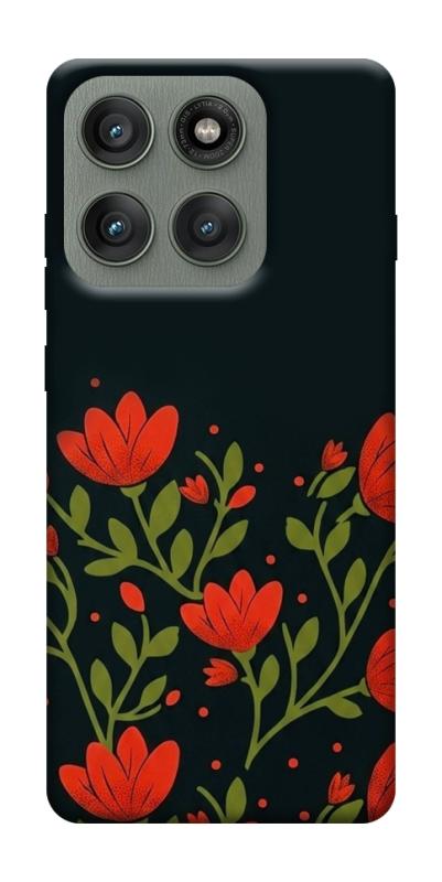 Чехол itsPrint Червоний цвіт для Motorola Edge 60 Pro, love ukraine, купить оптом с доставкой