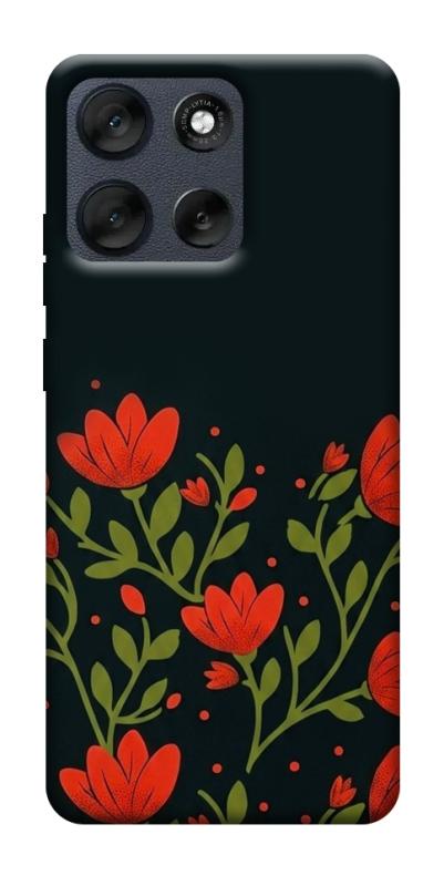 Чохол itsPrint Червоний цвіт для Motorola Moto G56 5G, love ukraine, купити оптом з доставкою