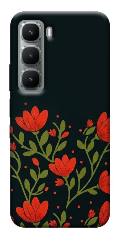 Чехол itsPrint Червоний цвіт для Infinix Hot 60i, love ukraine, купить оптом с доставкой