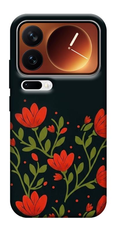 Чехол itsPrint Червоний цвіт для Xiaomi 17 Pro Max, love ukraine, купить оптом с доставкой