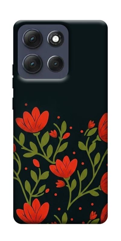 Чохол itsPrint Червоний цвіт для Motorola Moto G86 Power, love ukraine, купити оптом з доставкою