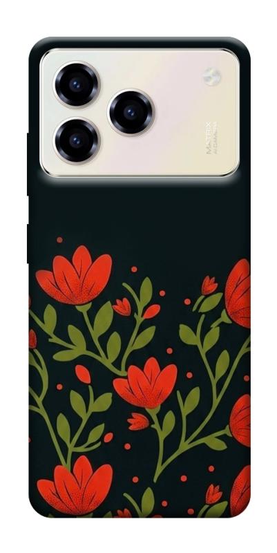 Чохол itsPrint Червоний цвіт для ZTE Blade A76, love ukraine, купити оптом з доставкою