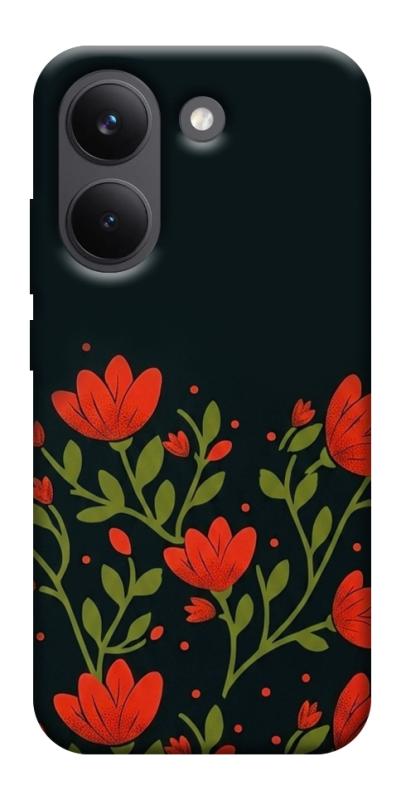 Чехол itsPrint Червоний цвіт для Xiaomi Poco X8 Pro, love ukraine, купить оптом с доставкой
