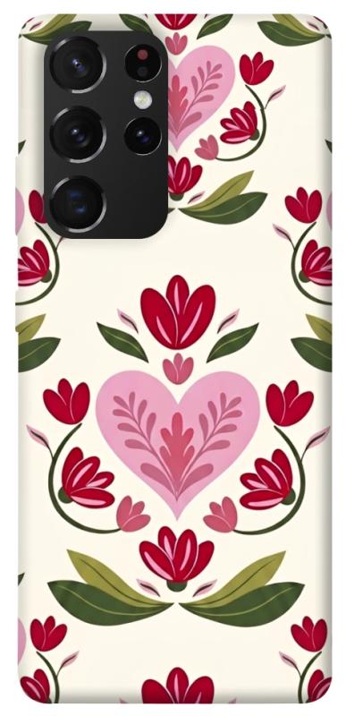 Чехол itsPrint Квіткова любов для Samsung Galaxy S21 Ultra, love ukraine, купить оптом с доставкой