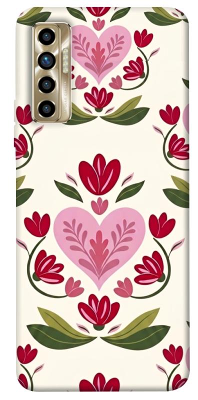 Чохол itsPrint Квіткова любов для TECNO Camon 17P, love ukraine, купити оптом з доставкою