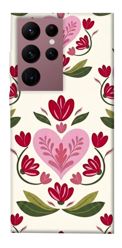 Чехол itsPrint Квіткова любов для Samsung Galaxy S22 Ultra, love ukraine, купить оптом с доставкой