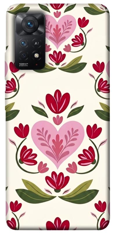 Чохол itsPrint Квіткова любов для Xiaomi Redmi Note 11 Pro 4G/5G, love ukraine, купити оптом з доставкою
