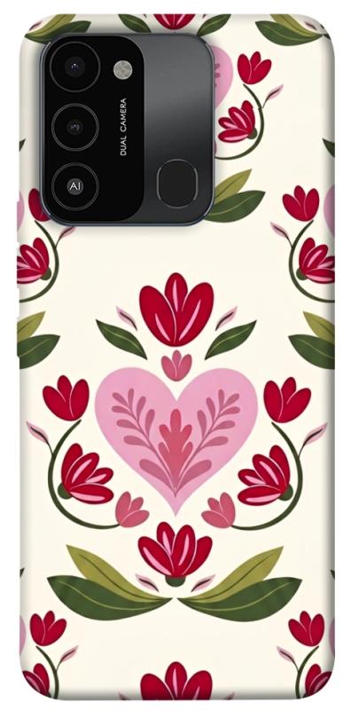 Чехол itsPrint Квіткова любов для TECNO Spark 8C, love ukraine, купить оптом с доставкой