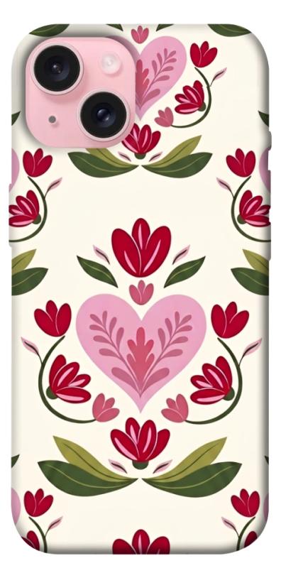 Чехол itsPrint Квіткова любов для Apple iPhone 15 (6.1"), love ukraine, купить оптом с доставкой
