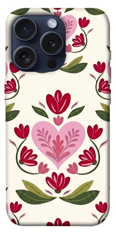 Чехол itsPrint Квіткова любов для Apple iPhone 15 Pro (6.1"), love ukraine, купить оптом с доставкой