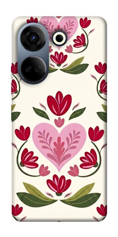 Чехол itsPrint Квіткова любов для TECNO Camon 20 Pro (CK7n), love ukraine, купить оптом с доставкой