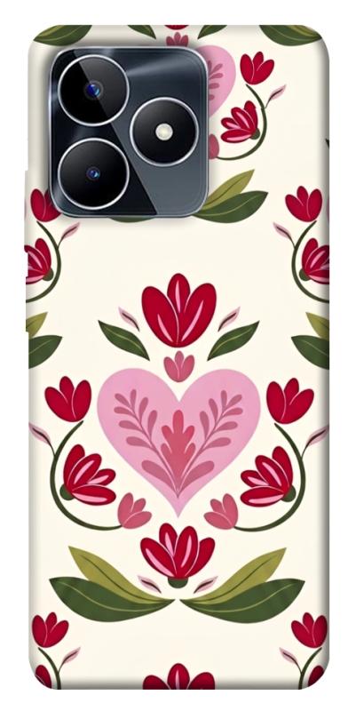 Чехол itsPrint Квіткова любов для Realme C53, love ukraine, купить оптом с доставкой