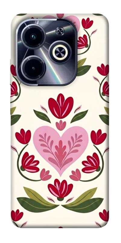 Чехол itsPrint Квіткова любов для Infinix Hot 40i, love ukraine, купить оптом с доставкой