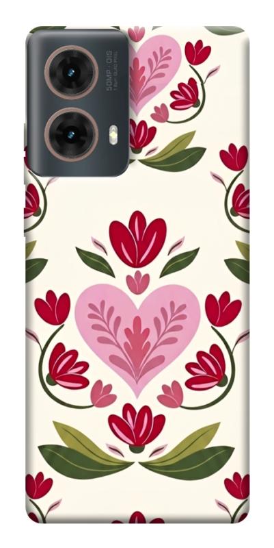 Чехол itsPrint Квіткова любов для Motorola Moto G85, love ukraine, купить оптом с доставкой