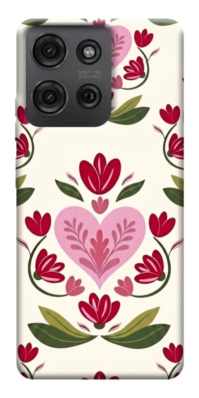 Чохол itsPrint Квіткова любов для Motorola Moto G75 5G, love ukraine, купити оптом з доставкою