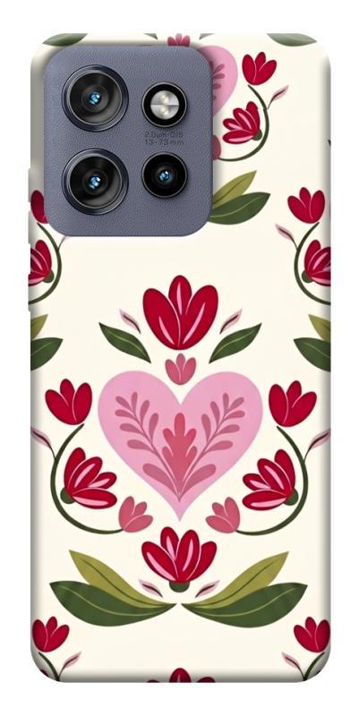 Чохол itsPrint Квіткова любов для Motorola Edge 50 Neo, love ukraine, купити оптом з доставкою