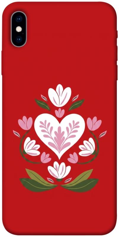 Чехол itsPrint Квітуче серце для Apple iPhone X (5.8"), love ukraine, купить оптом с доставкой
