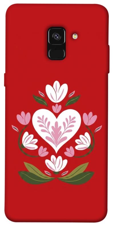 Чохол itsPrint Квітуче серце для Samsung A530 Galaxy A8 (2018), love ukraine, купити оптом з доставкою