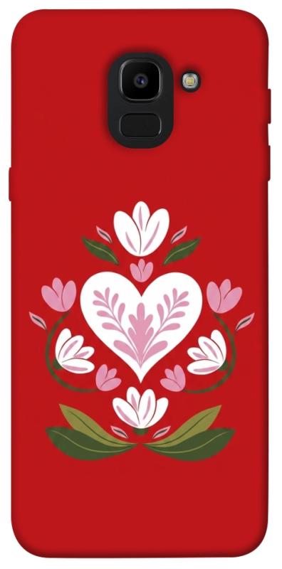 Чохол itsPrint Квітуче серце для Samsung J600F Galaxy J6 (2018), love ukraine, купити оптом з доставкою
