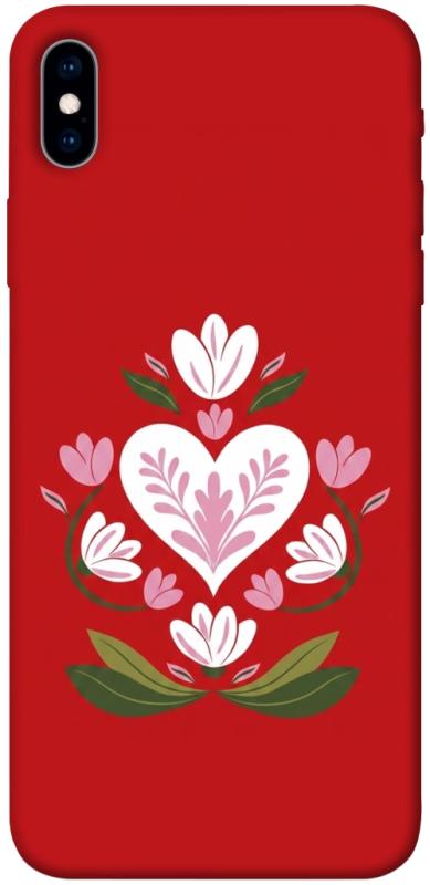 Чохол itsPrint Квітуче серце для Apple iPhone XS Max (6.5"), love ukraine, купити оптом з доставкою