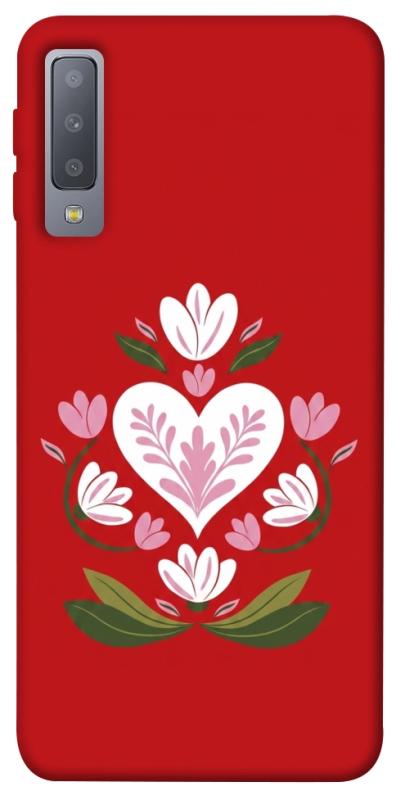 Чохол itsPrint Квітуче серце для Samsung A750 Galaxy A7 (2018), love ukraine, купити оптом з доставкою