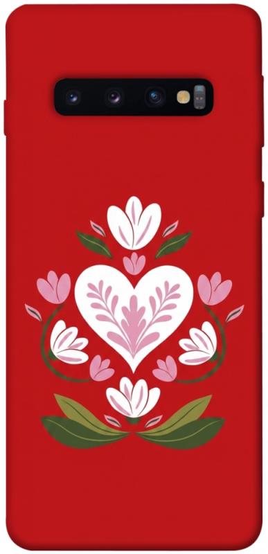 Чохол itsPrint Квітуче серце для Samsung Galaxy S10, love ukraine, купити оптом з доставкою