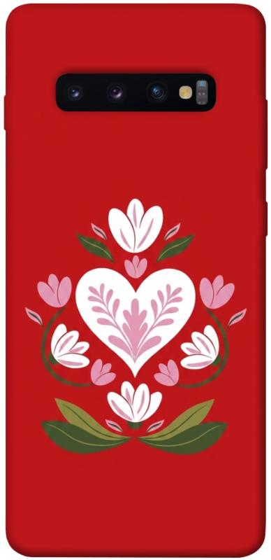 Чехол itsPrint Квітуче серце для Samsung Galaxy S10+, love ukraine, купить оптом с доставкой