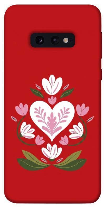 Чохол itsPrint Квітуче серце для Samsung Galaxy S10e, love ukraine, купити оптом з доставкою