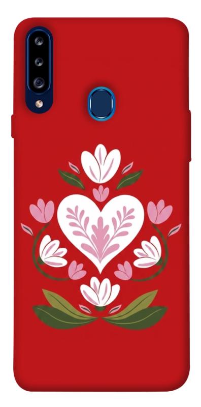 Чехол itsPrint Квітуче серце для Samsung Galaxy A20s, love ukraine, купить оптом с доставкой