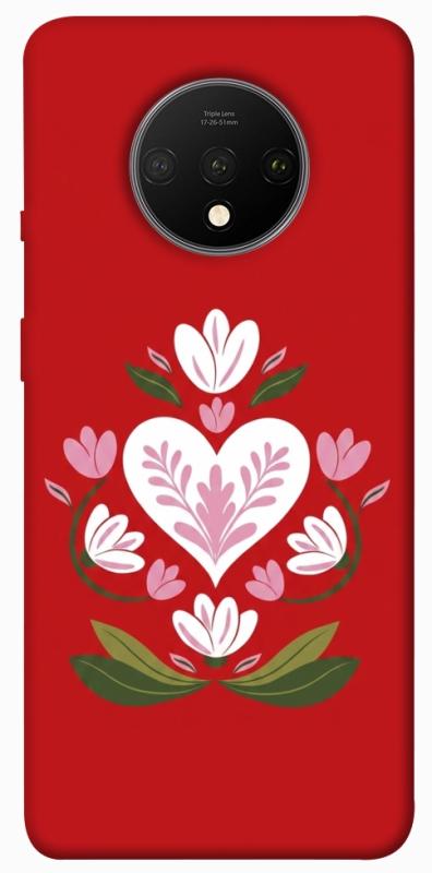 Чехол itsPrint Квітуче серце для OnePlus 7T, love ukraine, купить оптом с доставкой