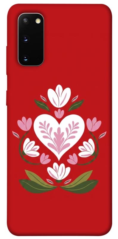 Чохол itsPrint Квітуче серце для Samsung Galaxy S20, love ukraine, купити оптом з доставкою