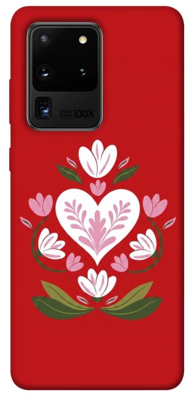 Чехол itsPrint Квітуче серце для Samsung Galaxy S20 Ultra, love ukraine, купить оптом с доставкой