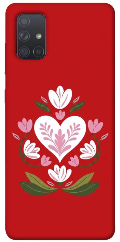 Чехол itsPrint Квітуче серце для Samsung Galaxy A71, love ukraine, купить оптом с доставкой