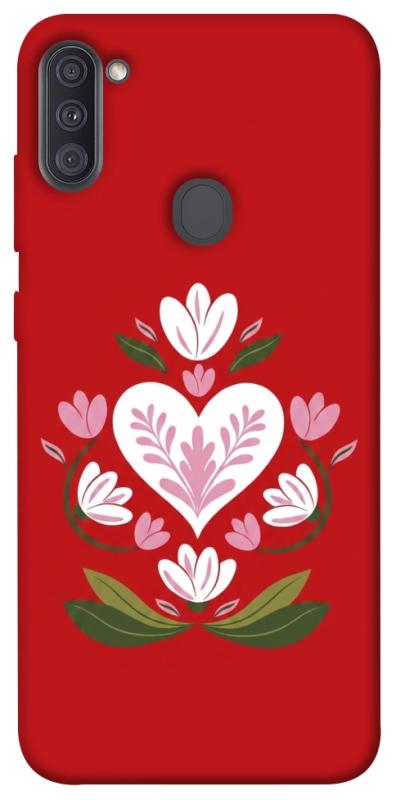 Чехол itsPrint Квітуче серце для Samsung Galaxy A11, love ukraine, купить оптом с доставкой