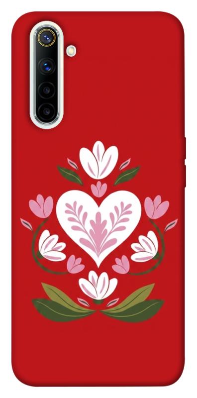 Чехол itsPrint Квітуче серце для Realme 6, love ukraine, купить оптом с доставкой