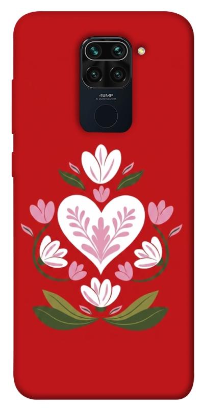 Чохол itsPrint Квітуче серце для Xiaomi Redmi Note 9 / Redmi 10X, love ukraine, купити оптом з доставкою