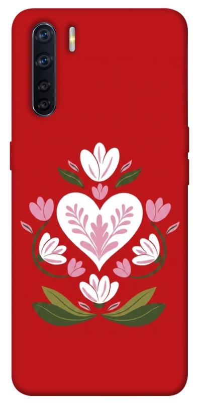 Чехол itsPrint Квітуче серце для Oppo A91, love ukraine, купить оптом с доставкой