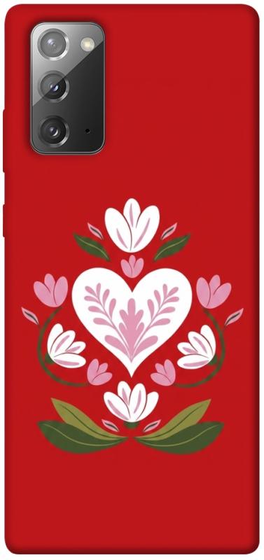 Чехол itsPrint Квітуче серце для Samsung Galaxy Note 20, love ukraine, купить оптом с доставкой